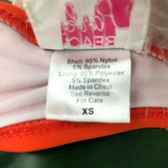 Parker Ruched Bandeau Bikini Top in Tangerine - Picture 9 of 9